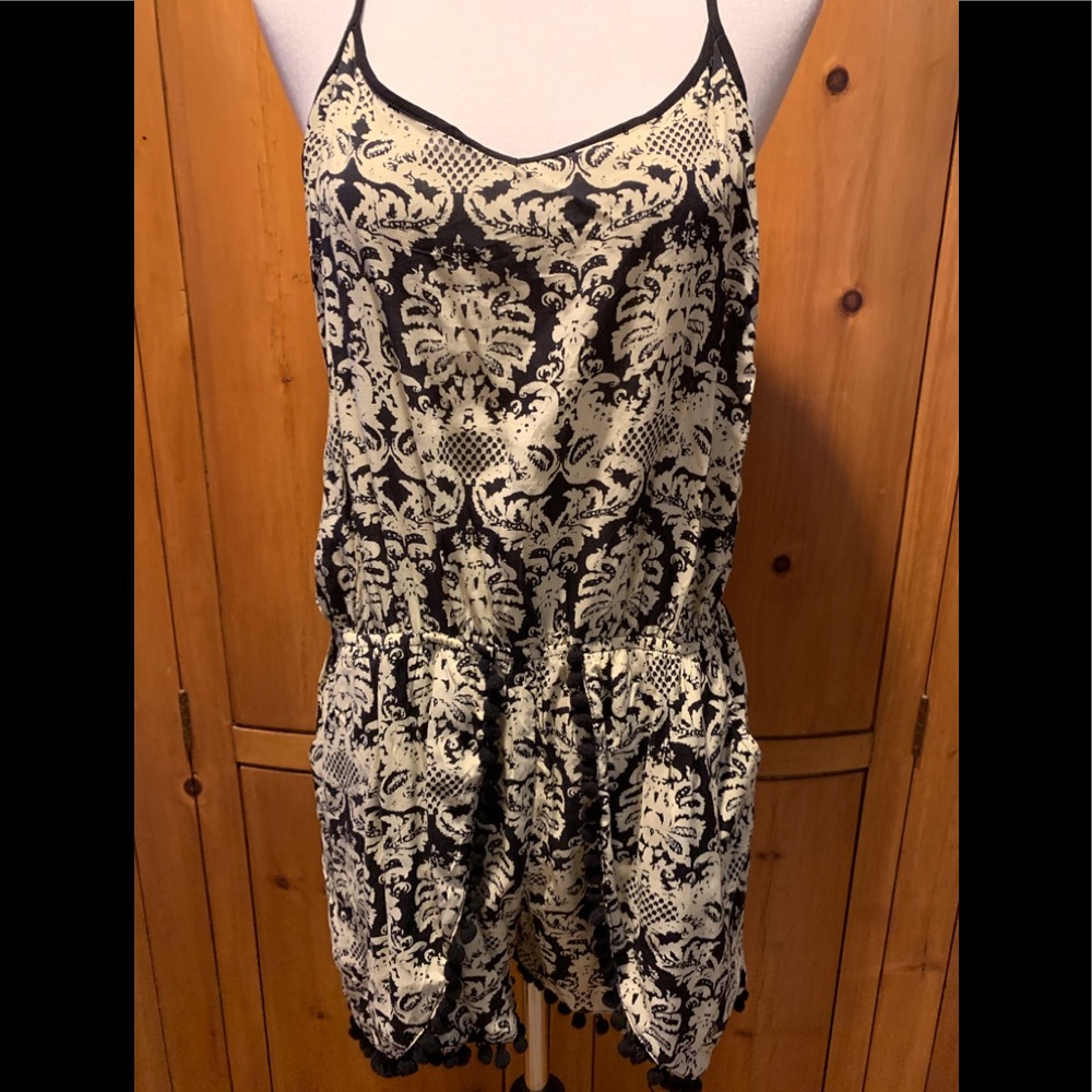 Love & Love strappy black/white romper, size L